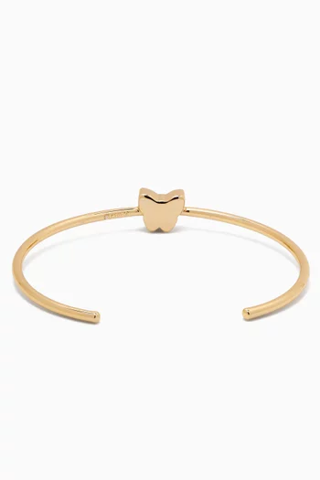 Butterfly Thin Cuff Bracelet in Gold-plated Brass