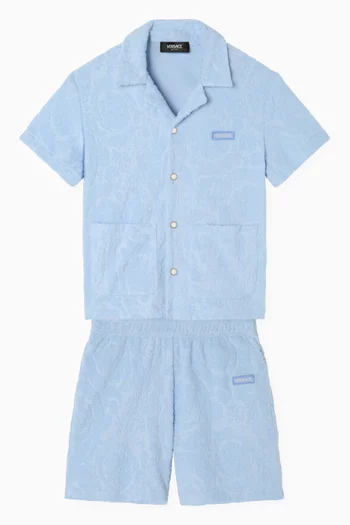 Barocco Jacquard Shirt in Towelling