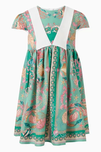 Underwater Dress in Silk Twill