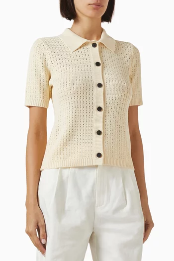 Alexis Crochet Sweater in Organic Cotton Blend