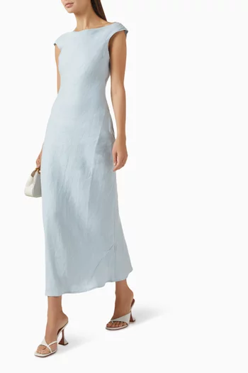 Ilride Midi Dress in Linen
