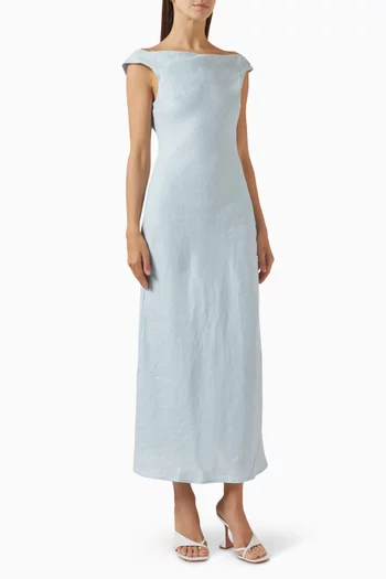 Ilride Midi Dress in Linen