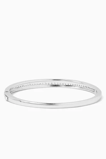 Wave Hinge Cuff in Silver-plated Brass