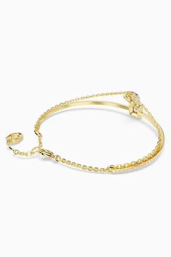 Chroma Heart Bangle in Gold-plated Metal
