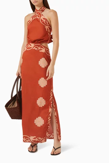 Tide Strength Dress in Cotton-poplin