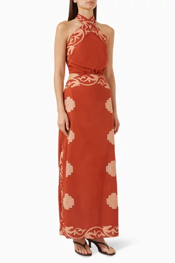 Tide Strength Dress in Cotton-poplin