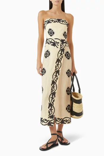 Ancient Wrap-effect Dress in Linen