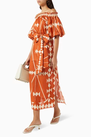 Harbor Hues Dress in Cotton Poplin