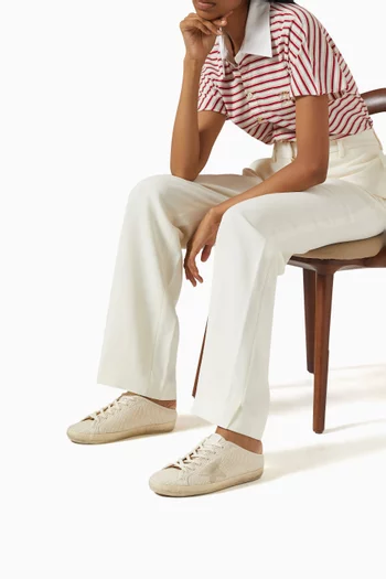 Super-Star Beaded Sabot Sneakers in Canvas