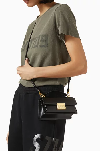Small Venezia Top-handle Bag in Leather