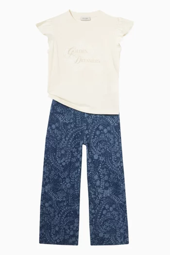 Printed Jeans in denim