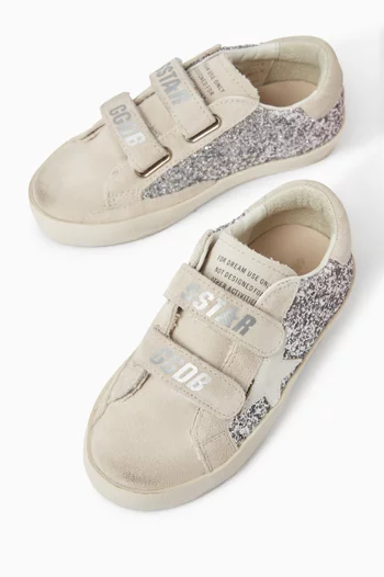 Junior Old School Glitter Sneakers in Suede