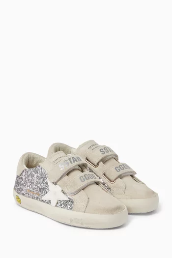 Junior Old School Glitter Sneakers in Suede
