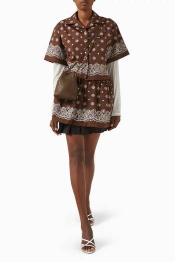 Paisley-print Mini Skirt in Cotton