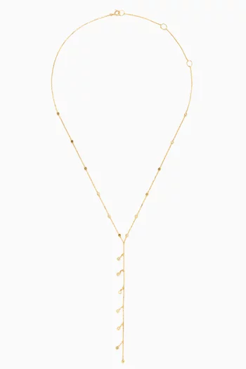 x Fozaza Bedouin Diamond Drop Necklace in 18kt Gold