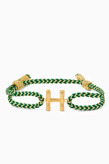 x Fozaza Letter 'H' Bracelet in 18kt Gold