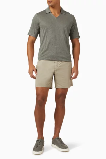 Johnny Collar Polo Shirt in Linen