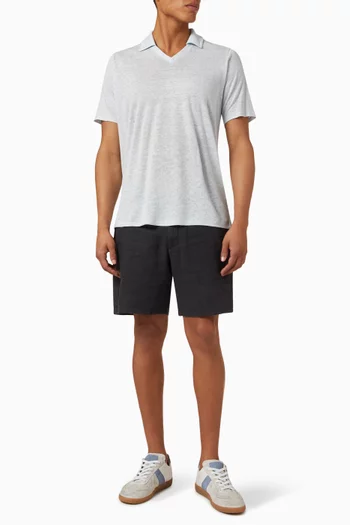 Johnny Collar Polo in Linen