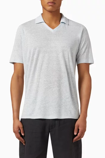 Johnny Collar Polo in Linen