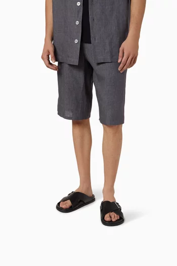 Criss-cross Logo Sandals in Calfskin Leather