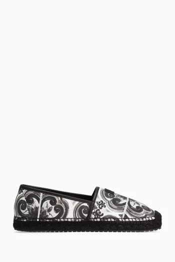 Majolica-print Espadrilles in Canvas