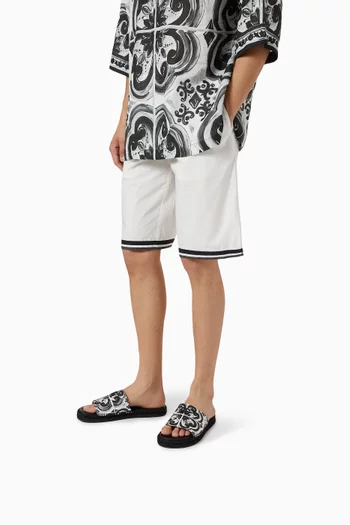 Majolica-print Espadrille Sandals in Canvas