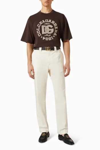 Logo Embroidered T-shirt in Cotton