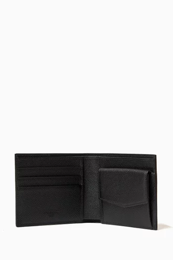 Majolica-print Bifold Wallet in Leather