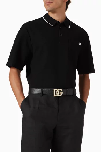 Logo Belt in Leather