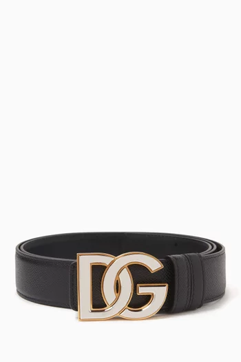 Logo Belt in Leather