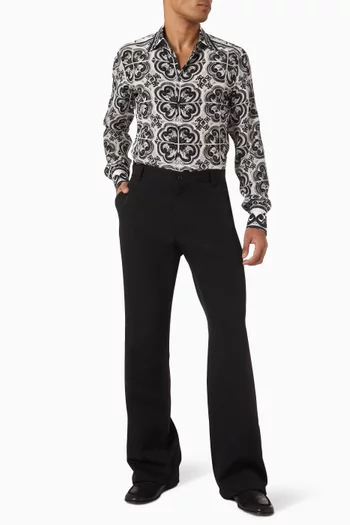 Majolica-print Martini-fit Shirt in Cotton