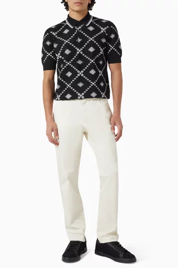 Polo Shirt in Jacquard-piqué