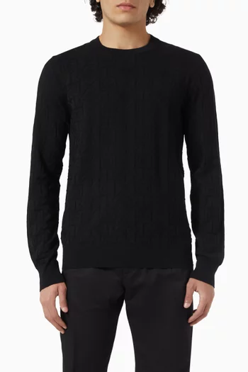 Monogram Sweater in Silk Knit