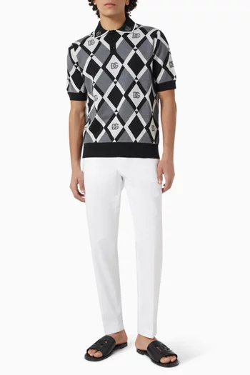 Jacquard Polo Shirt in Knit