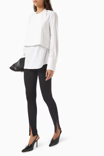 Front-zip Leggings in Nylon Blend