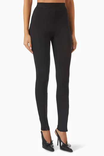 Front-zip Leggings in Nylon Blend