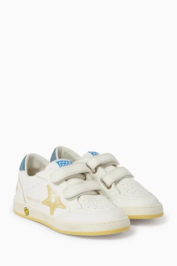 Young Ball Star Strap Sneakers in Leather