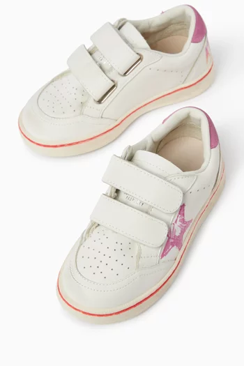 Junior Ball Star Strap Sneakers in Leather