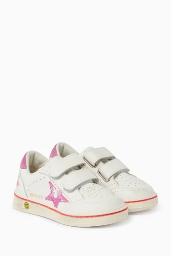 Junior Ball Star Strap Sneakers in Leather