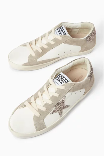 Young Super-Star Double Quarter Sneakers in Leather