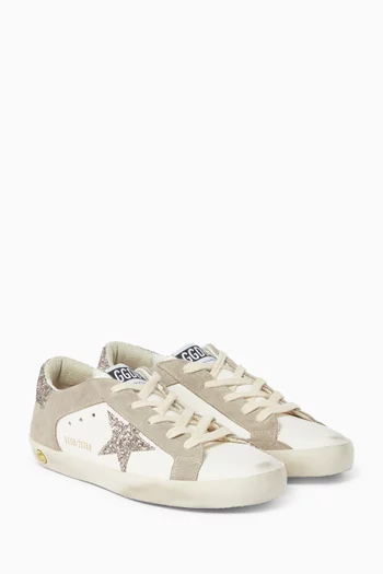 Young Super-Star Double Quarter Sneakers in Leather