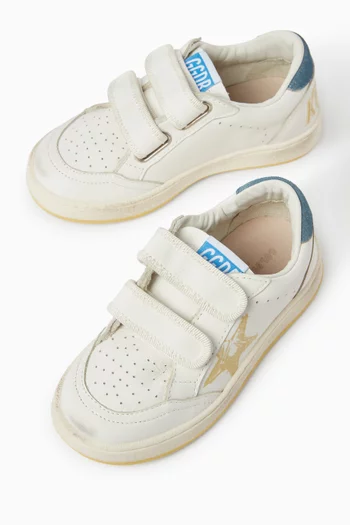Junior Ball Star Strap Sneakers in Leather