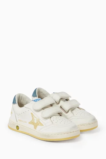 Junior Ball Star Strap Sneakers in Leather