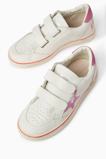 Young Ball Star Strap Sneakers in Leather