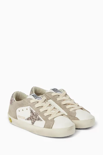 Junior Super-Star Double Quarter Sneakers in Leather