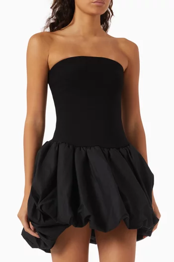 Pollie Bubble Mini Dress in Linen Blend
