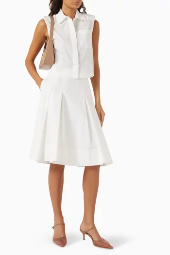Winslow Crop Shirt in Cotton Poplin