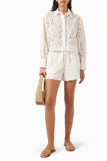 Penelope Broderie Anglaise Shirt in Cotton