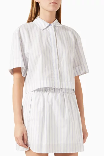 Ryett Crop Shirt in Cotton Blend
