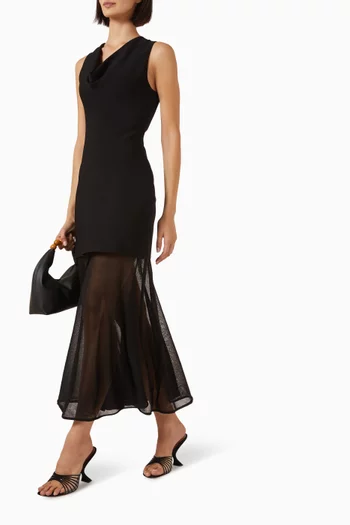 Xena Knit Combo Maxi Dress in Rayon